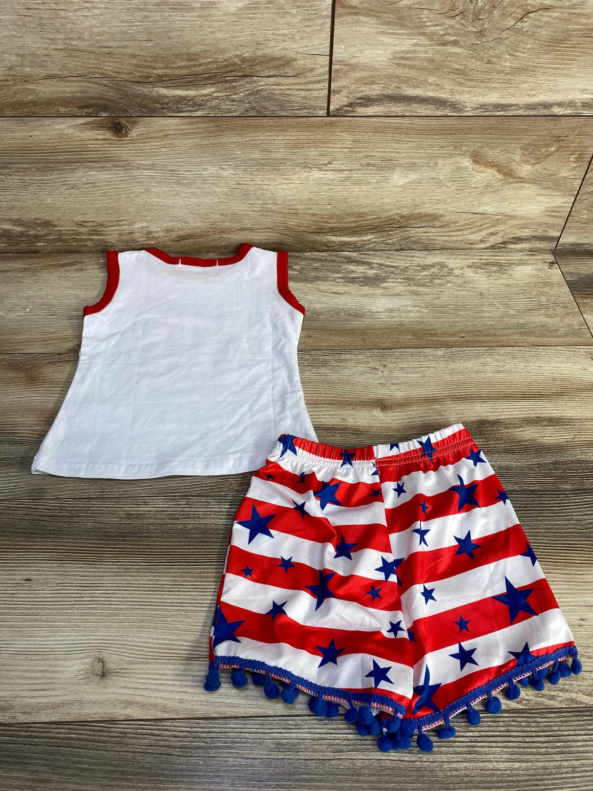 Rorychen 2pc Unicorn Tank Top & Shorts White sz 18-24m