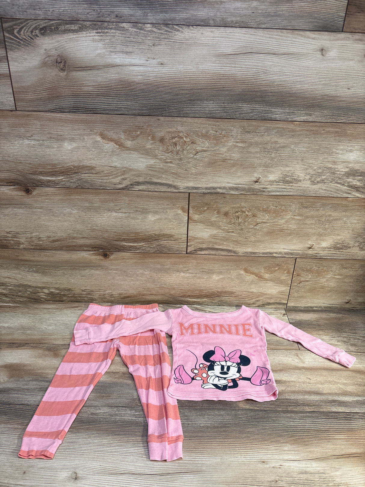 Disney Junior 2pc Minnie Mouse Pajama Set Pink sz 3T