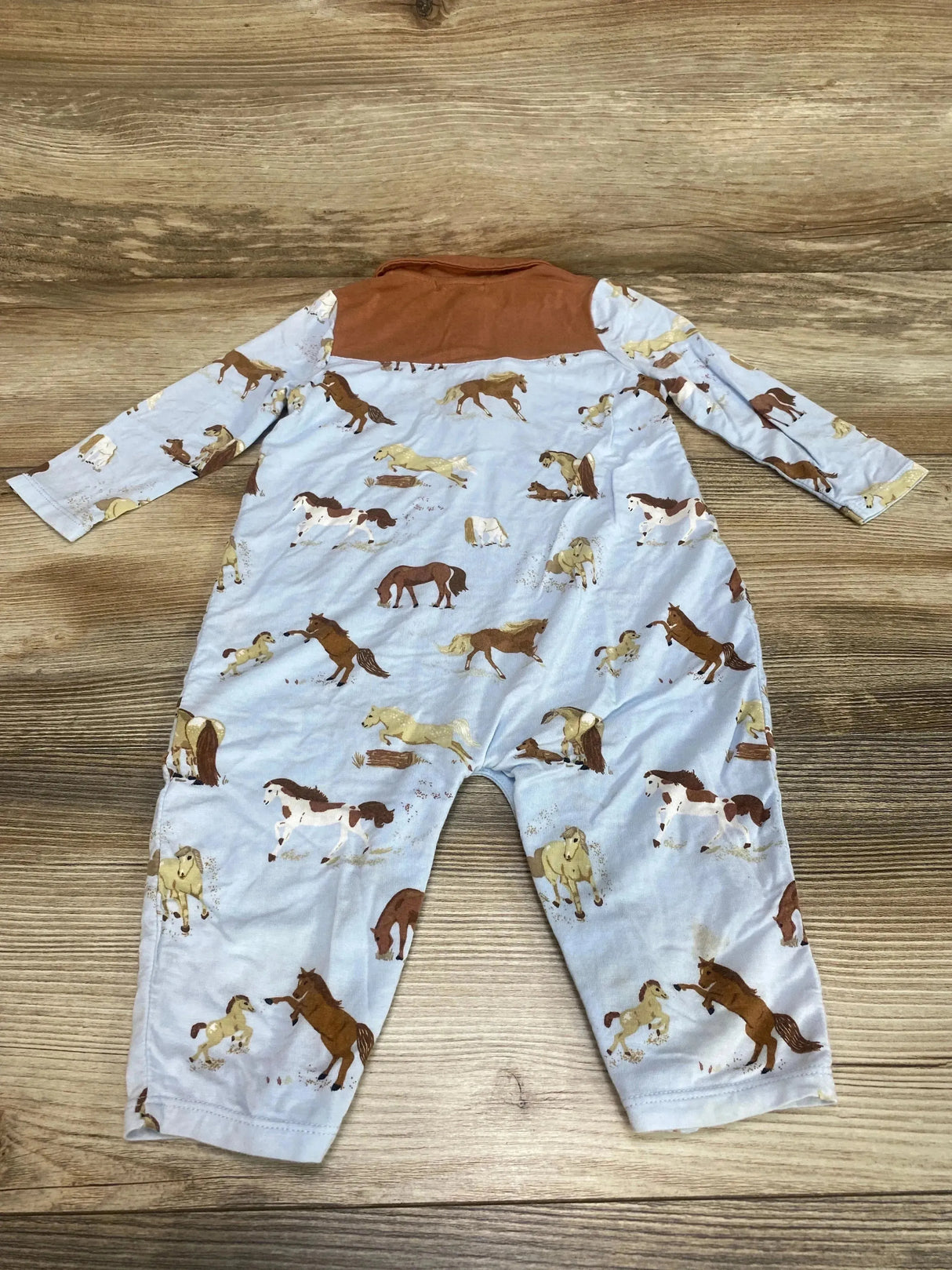 Tullabee Horse Romper Blue sz 6-12m