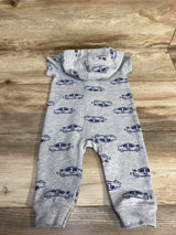 Carter's Car Print Hooded Romper Grey sz 9m
