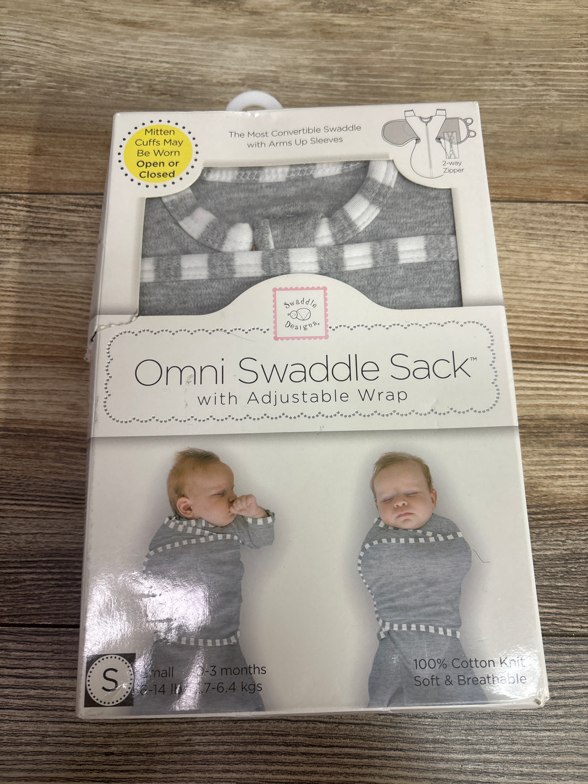 NEW Swaddle Designs Omni Swaddle Sack Grey sz 0-3m