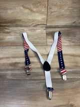 CTM American Flag Clip-On Suspenders