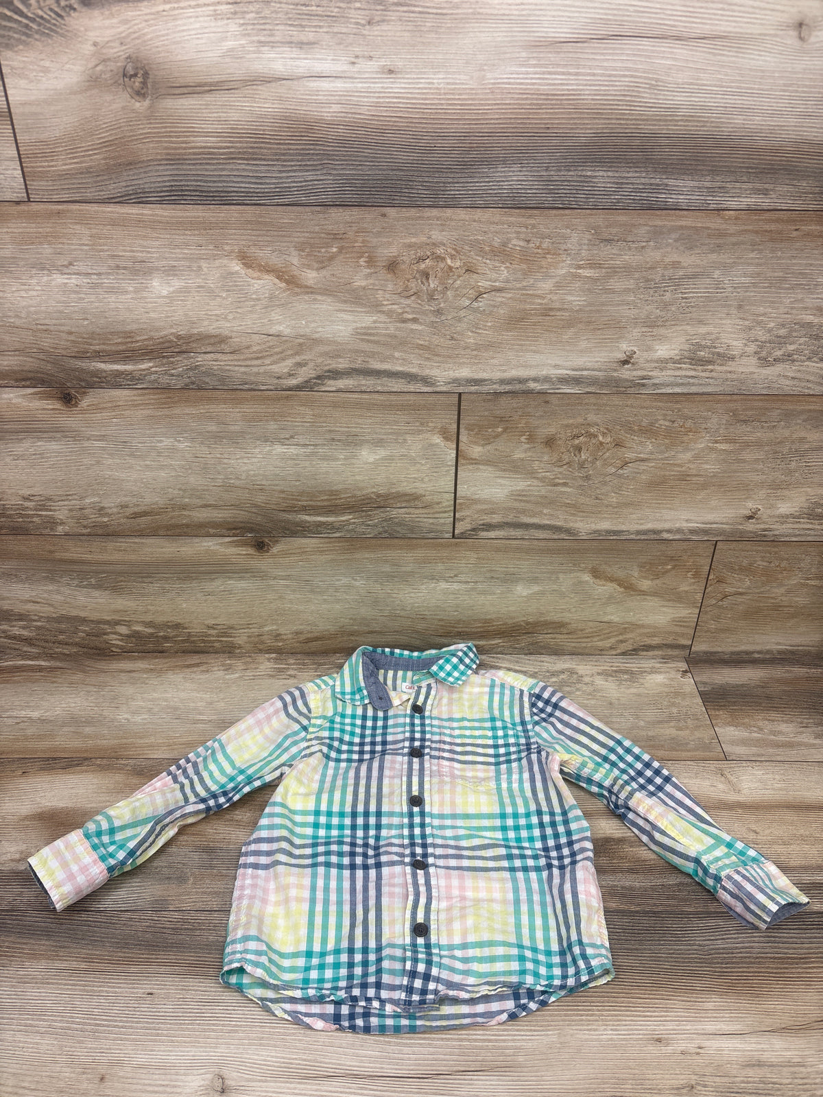Cat & Jack Button Up Shirt White sz 4/5T