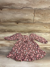 Little Lass Floral Long Sleeve Dress Brown sz 24m