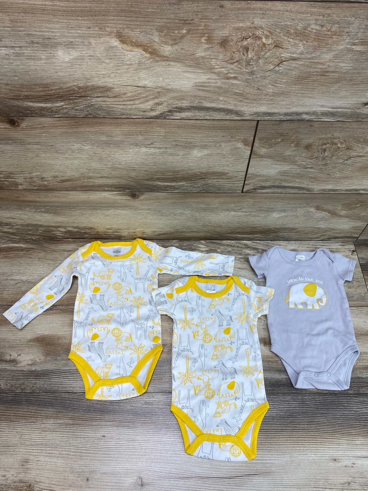 The Peanutshell 3pk Bodysuits White sz 0-3m