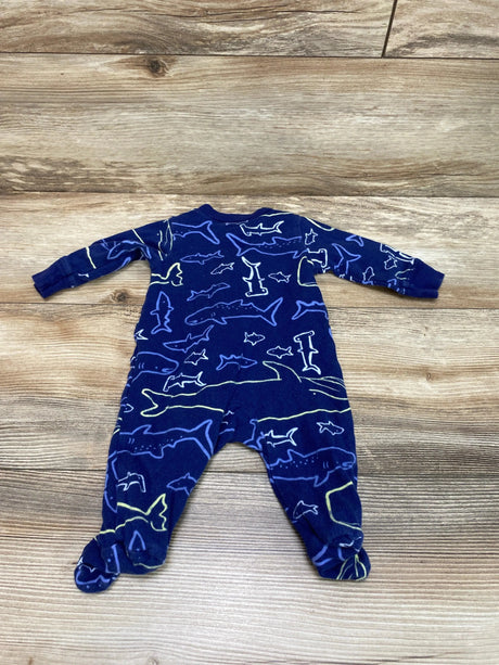 Carter's Sharks Sleeper Blue sz 3m - Me 'n Mommy To Be