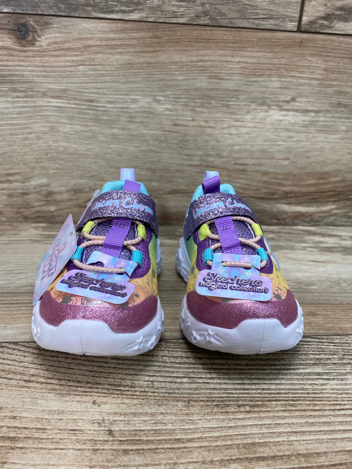 NEW Skechers Unicorn Charmer - Lil Stellar Light Up Sneakers Purple Sz 5c