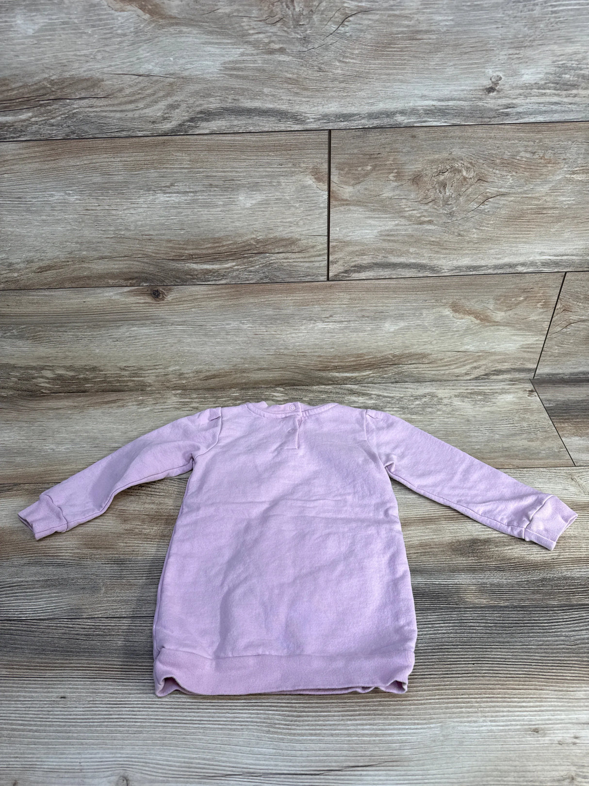 Koala Kids Ruffled Heart Print Pull Over Sweatshirt Lilac sz 2T