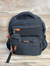 BabbleRoo Travel Diaper Bag Backpack with Changing Pad Black