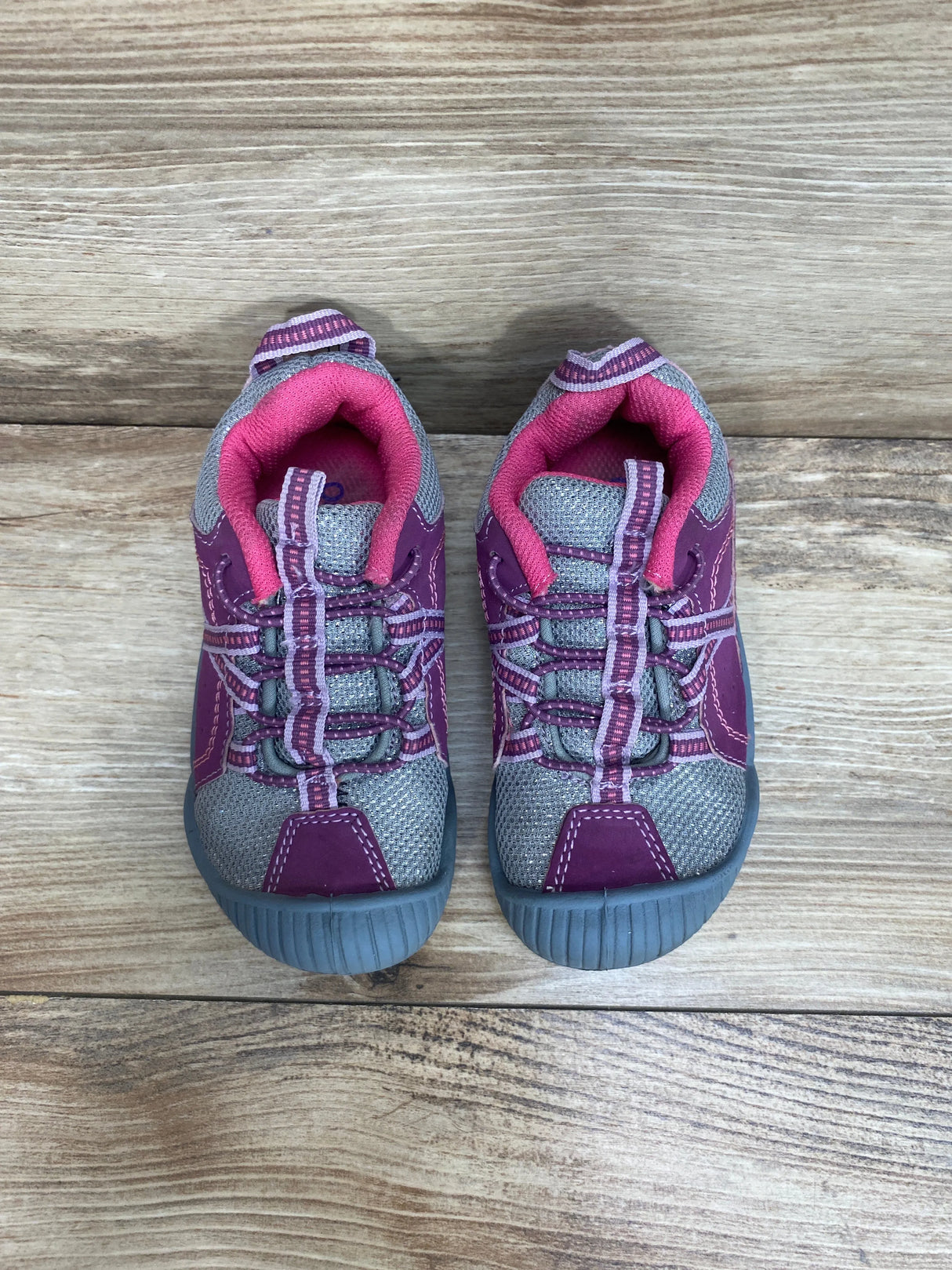 OshKosh Bumper Toe Washable Sneakers Purple/Pink sz 8c