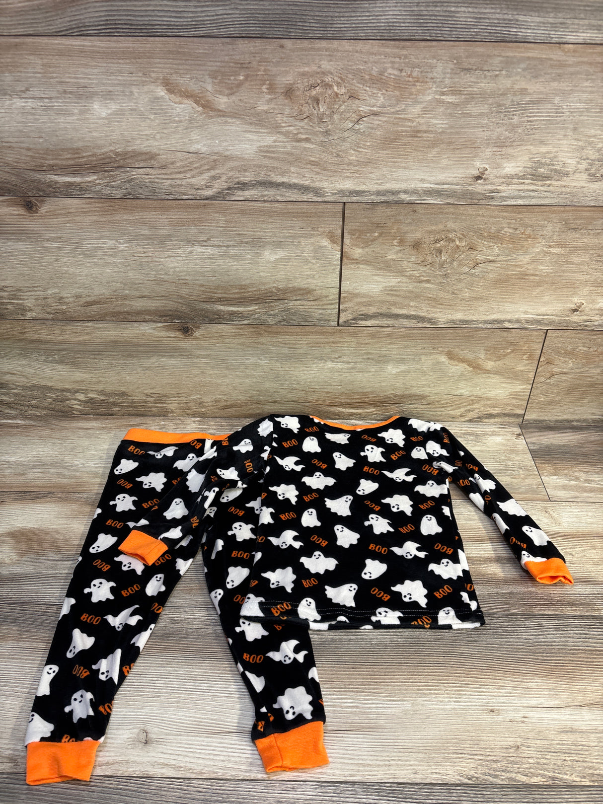 Modern Kids 2pc Halloween Ghost Pajama Set Black sz 4T