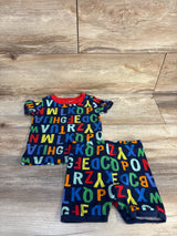 Old Navy 2pc Alphabet Pajama Set Navy sz 18-24m