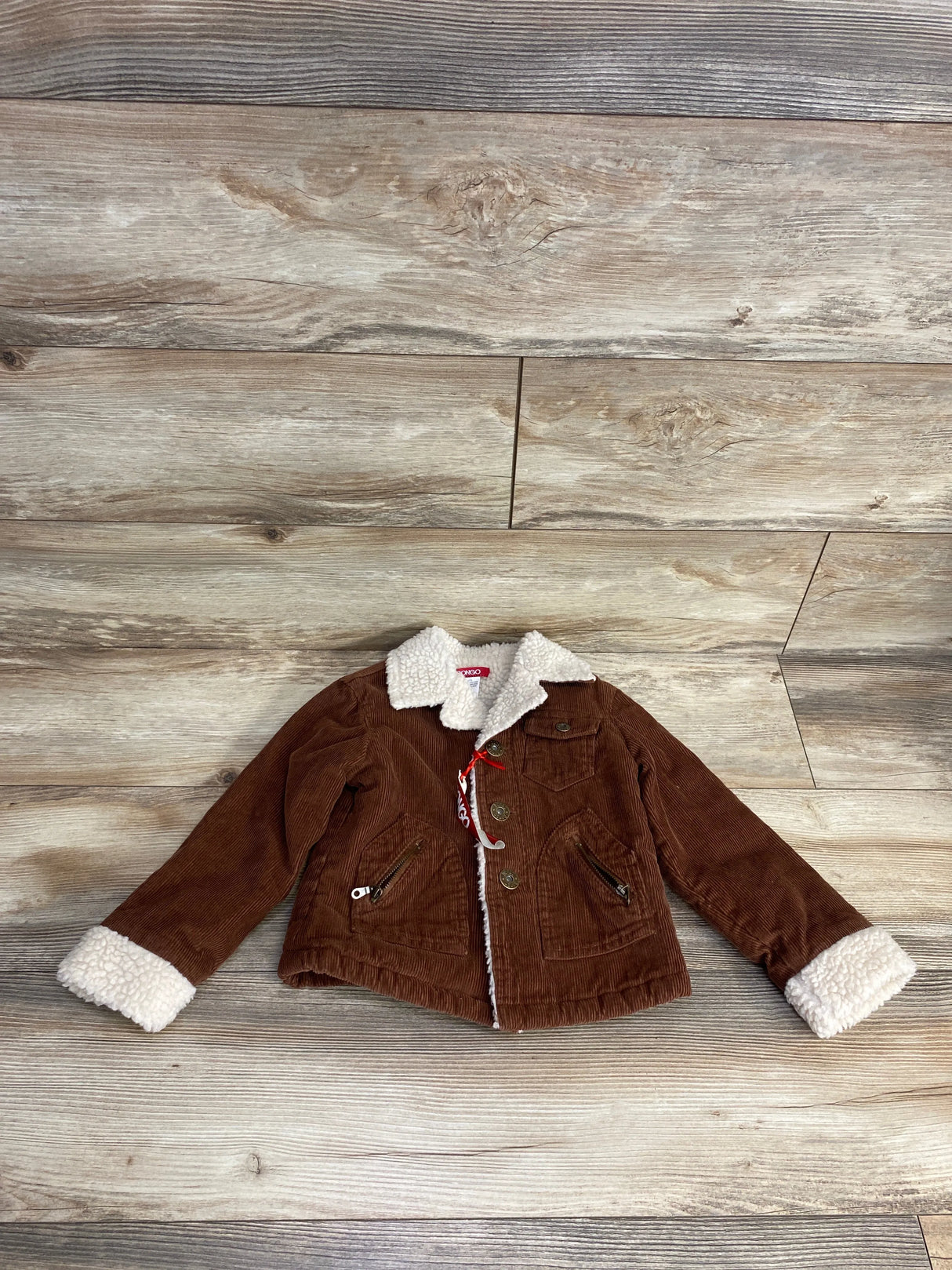 NEW Bongo Cord Sherpa Lined Jacket Brown sz 5T