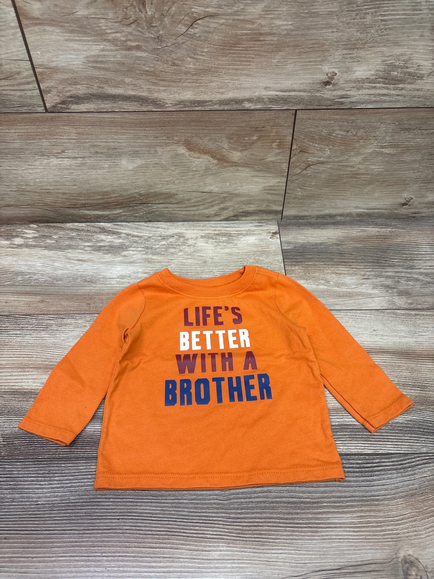 Garanimals Life's Better With A Brother Shirt Orange sz 3-6m
