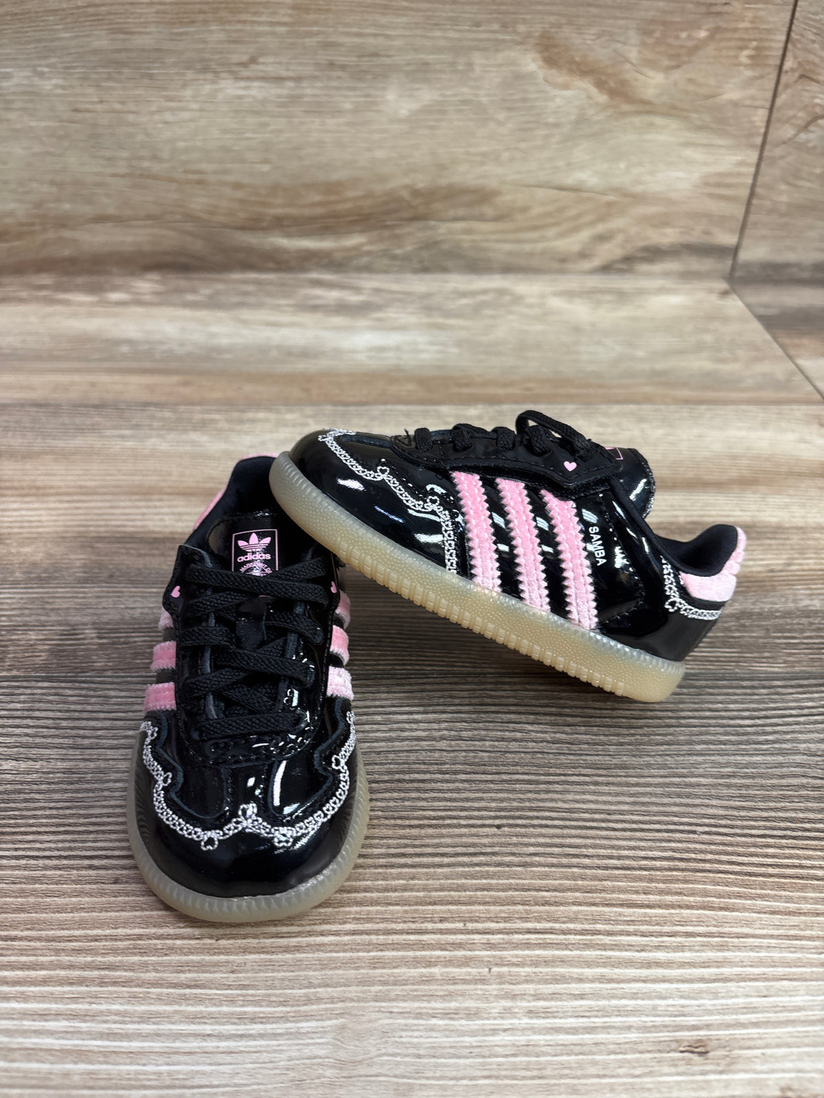 Adidas Originals Samba Sneakers in Black/Pink sz 5c