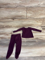 Little Buggins 2Pc Top & Bottom Set in Burgundy sz 0-3m