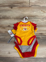 NEW NFL 3pk Chiefs Bodysuit Set Red sz 3-6m