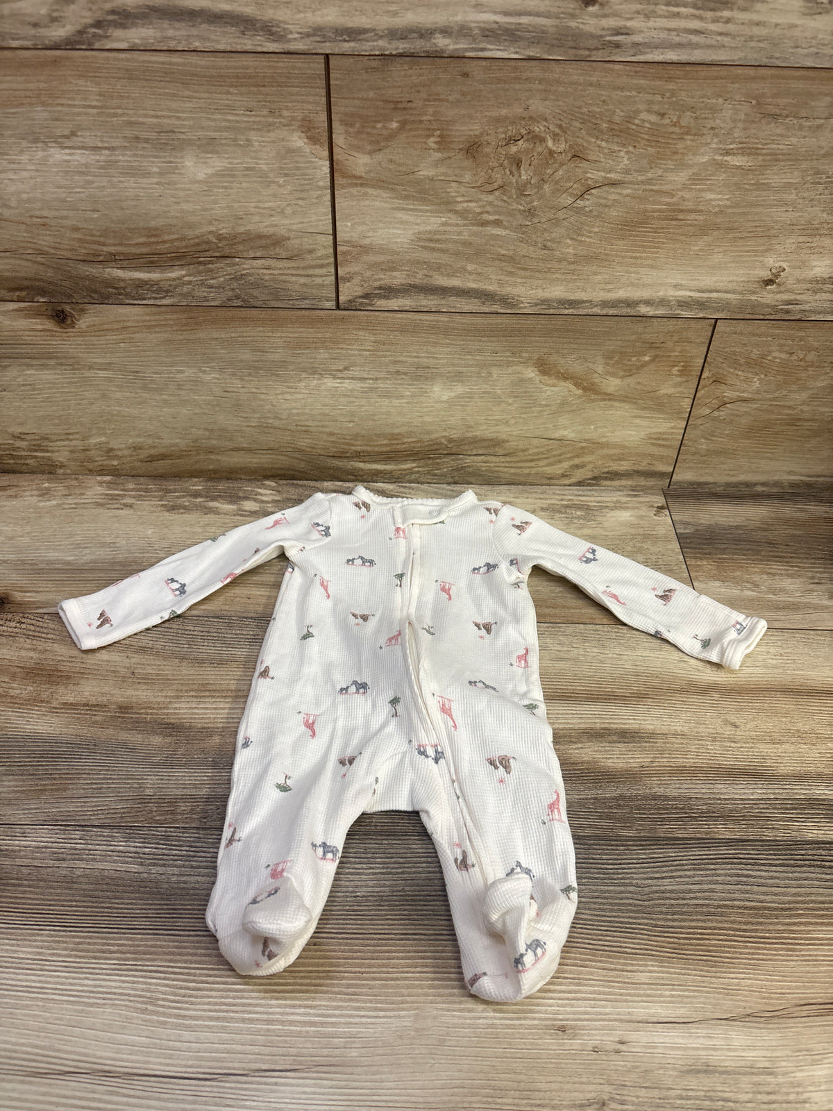 Just One You Waffle Knit Sleeper White sz 3m