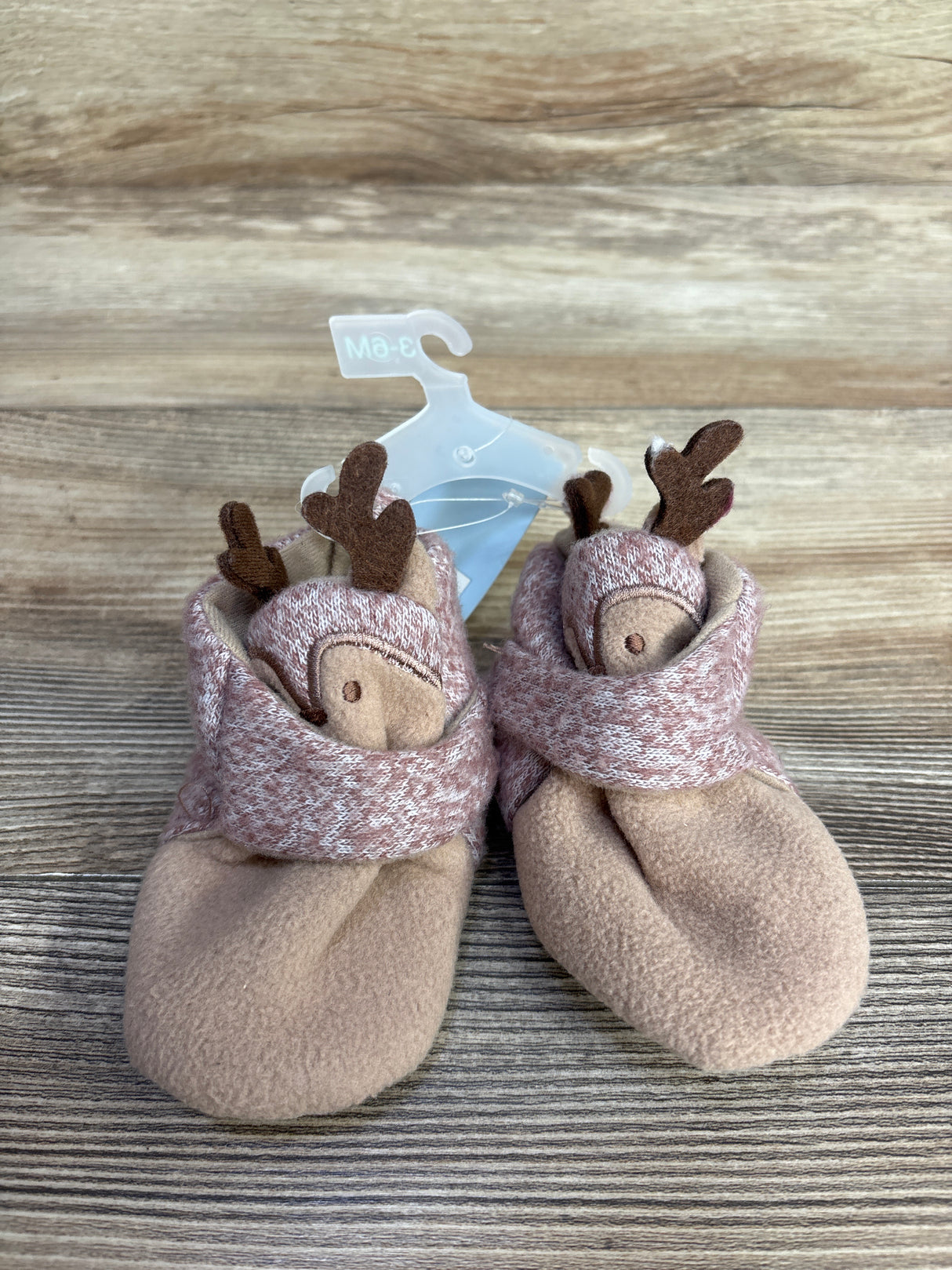NEW Cat & Jack Reindeer Booties Brown sz 2-3c