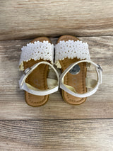 Sugar Ibby Floral Chop Cut Out Sandals White sz 7c