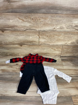NEW Just One You 3pc Buffalo Fleece Vest Set sz 9m