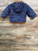 NEW Cat & Jack Reversible Bear Puffer Jacket Navy sz 18m