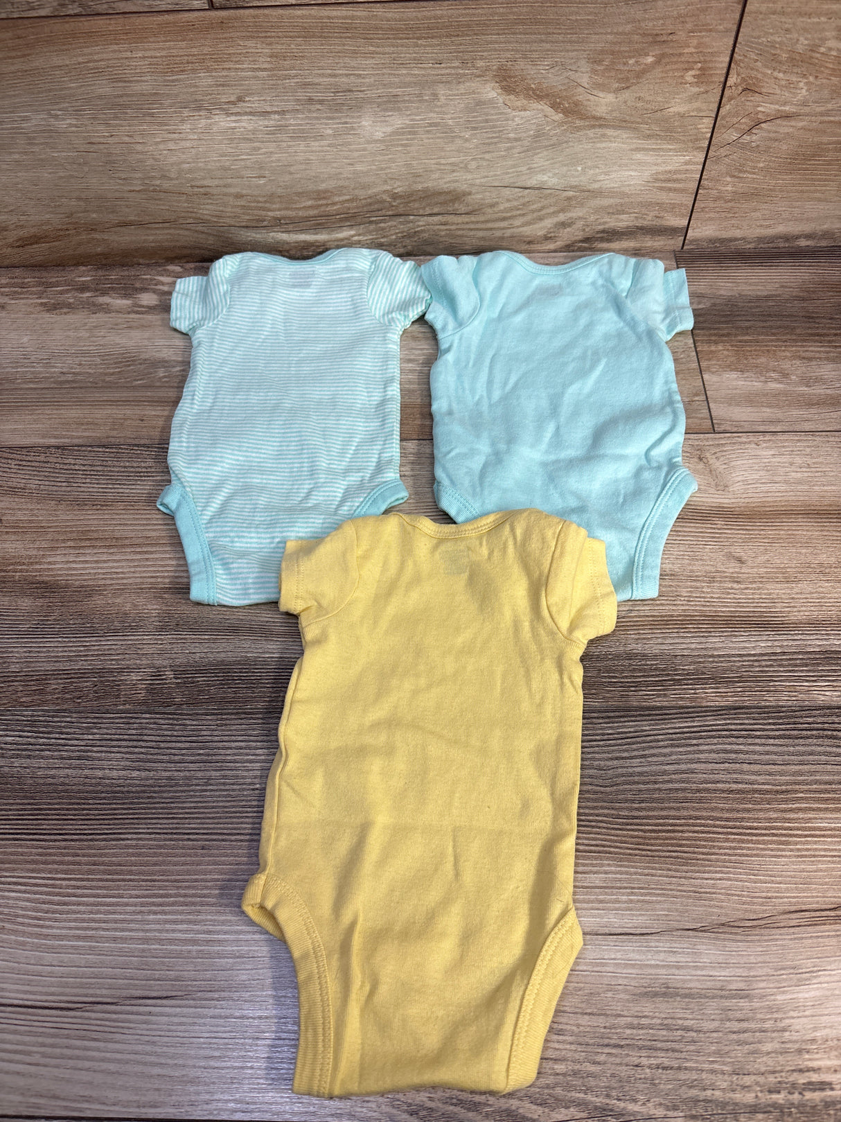 Gerber 3pk Bodysuits Blue sz Newborn