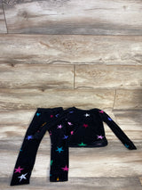 Cat & Jack 2pc Star Velour Pajama Set Black sz 5T