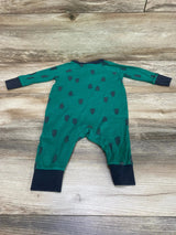 Cat & Jack Henley Tree Print Coverall Green sz 3-6m