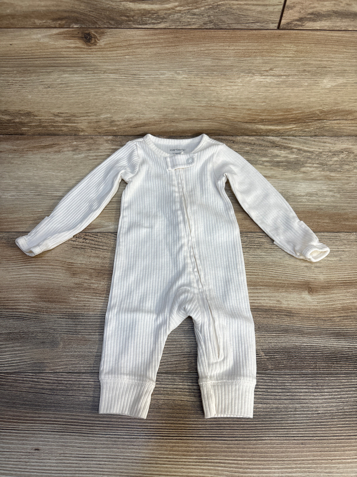 Carter's Ribbed Sleeper White sz Newborn