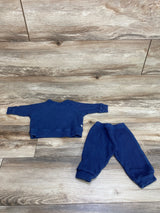 Paigelauren Navy Thermal Top & Bottom Set SZ 9-12m