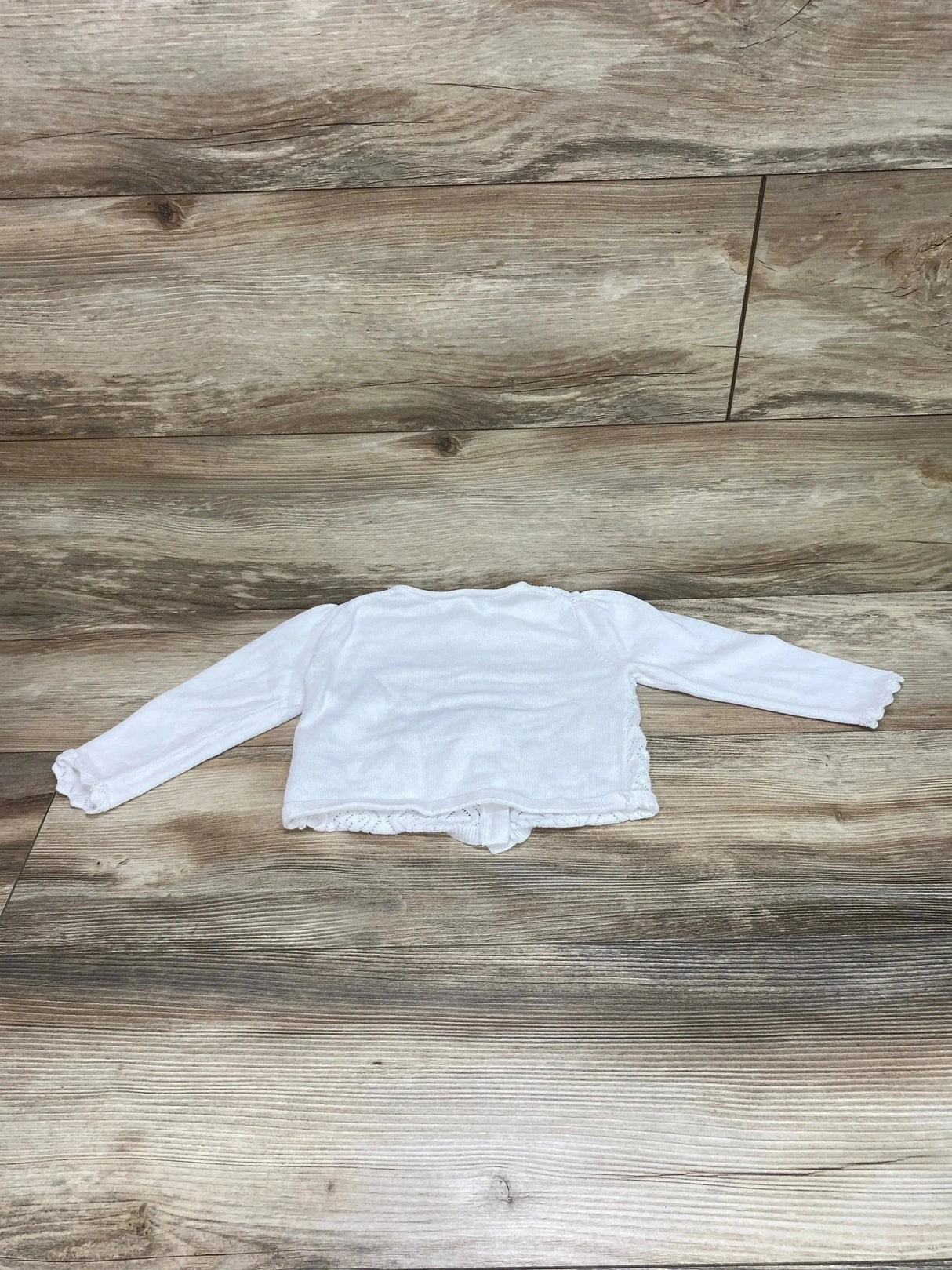 Janie and Jack Pointelle Cardigan White sz 18-24m