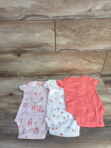 NEW Just One You 3pk Floral Bodysuits Pink sz 3m