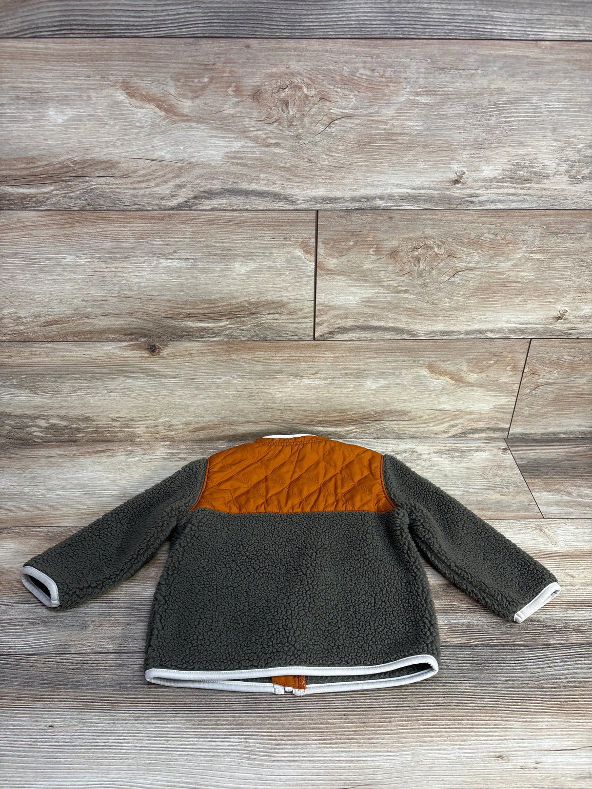 Old Navy Sherpa Quilted Full Zip Jacket Green sz 18-24m