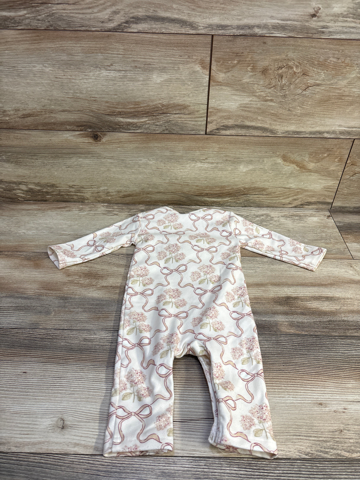 Baby Essentials Bow Print Coverall Ivory sz 9m
