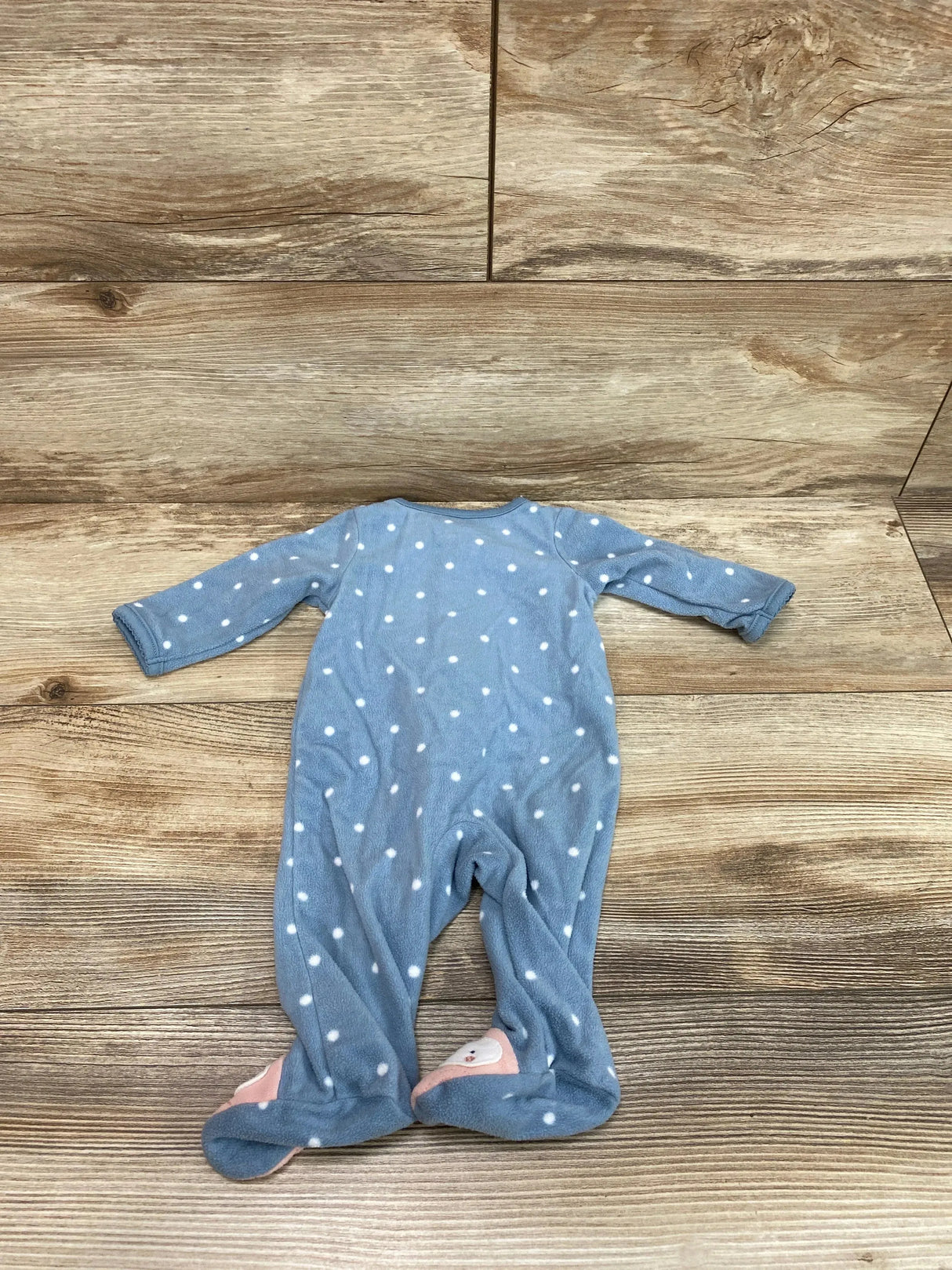 Just One You Polka Dot Blanket Sleeper Blue sz Newborn