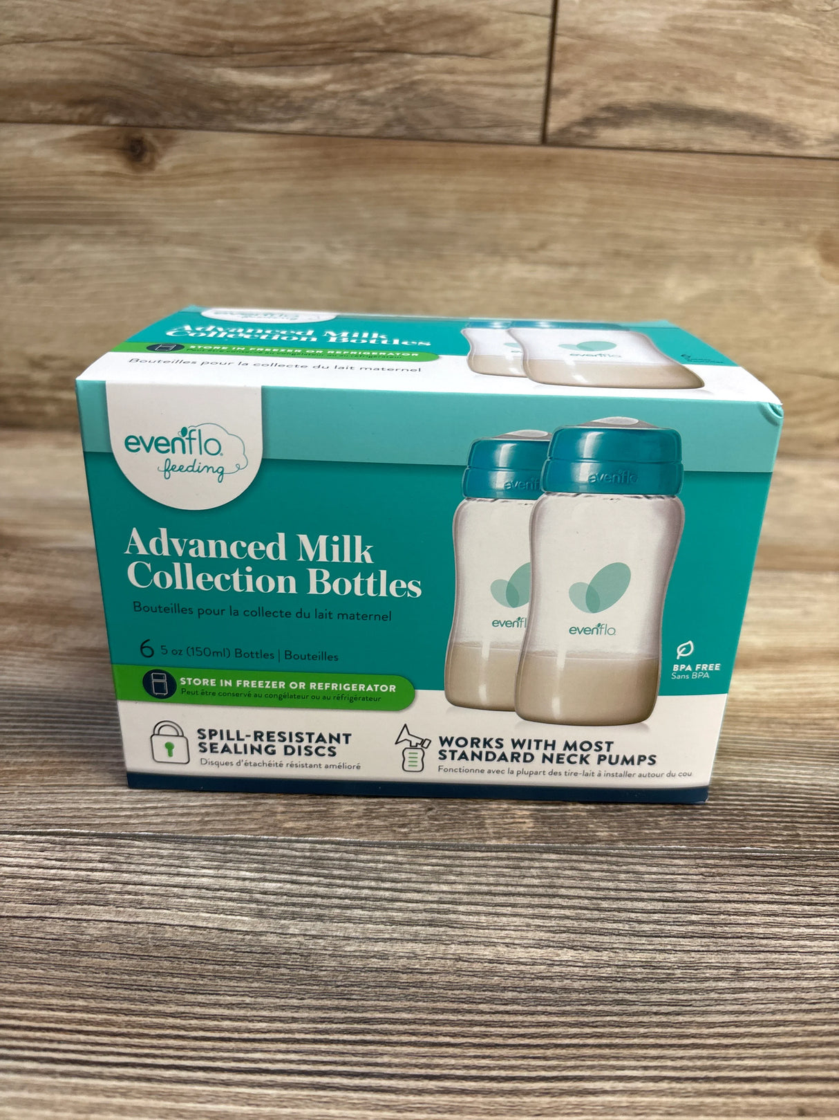 NEW Evenflo Advanced Breast Milk Collection Bottles 5oz - 6ct