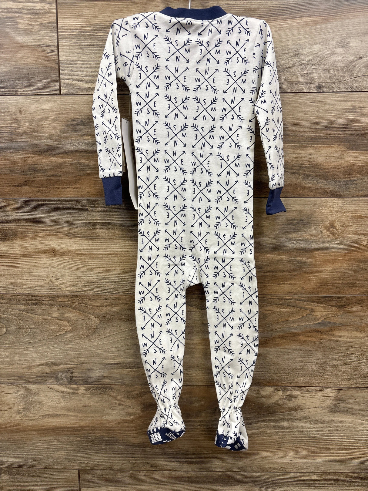 NEW Honest Baby Compass Print Sleeper White sz 24m