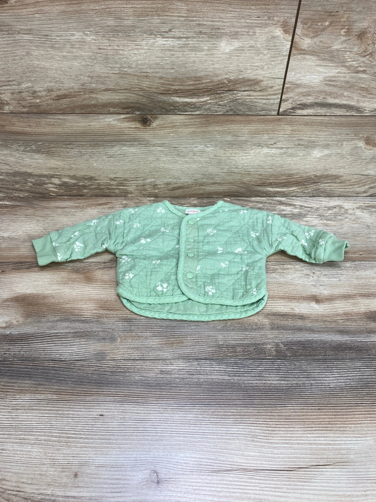 Cat & Jack Floral Quilted Jacket Green sz 3-6m