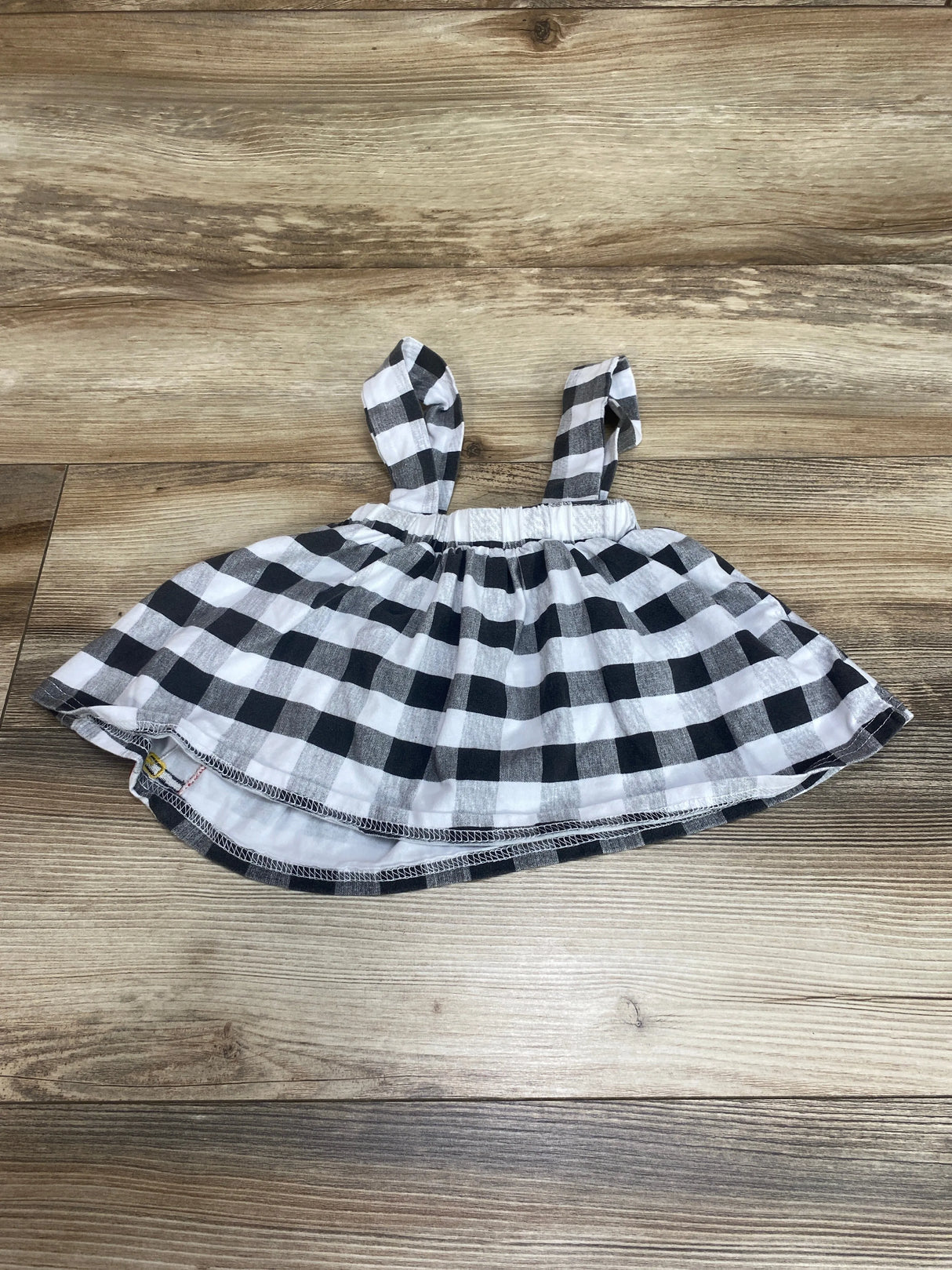 Plaid Santa Suspender Skirt White sz 9-12m