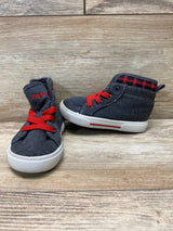 Carter's Summon Elastic Lace High Tops Sneakers Gray/Red Sz 6c