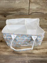 NEW Sammy & Lou Felt Portable Diaper Caddy Painted Rainbow