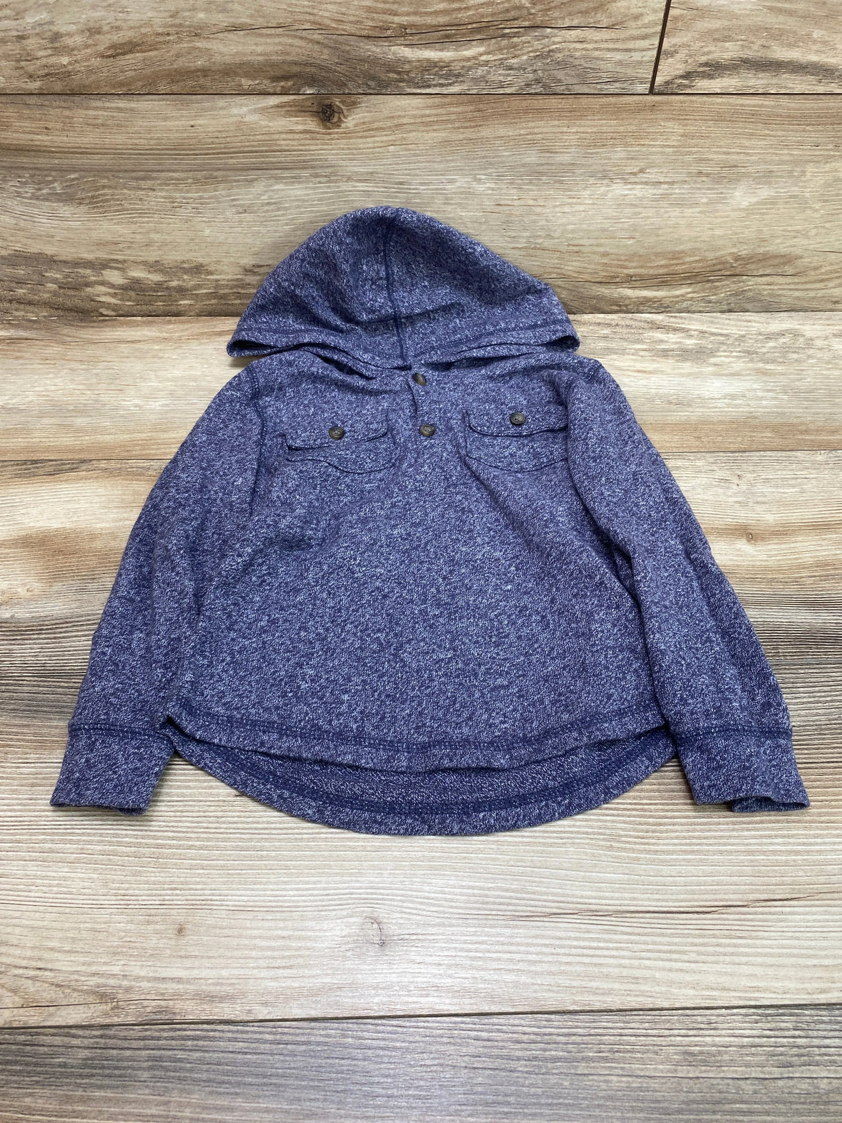 Old Navy Hooded Henley Shirt Blue sz 5T