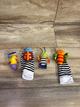 Lamaze Gardenbug Foot Finder & Wrist Rattle Set 4pc
