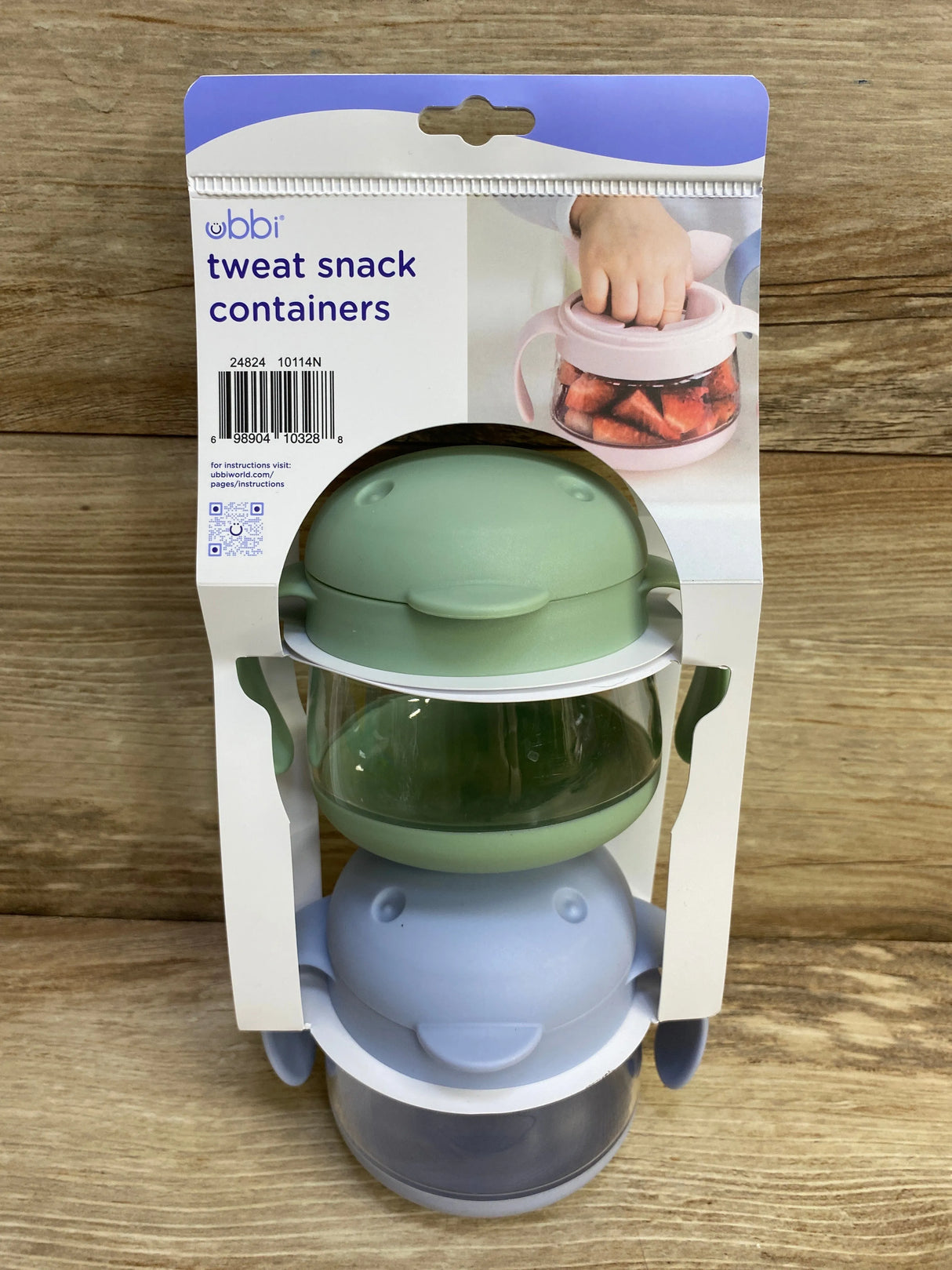 NEW Ubbi Tweat Snack Container, 2pk