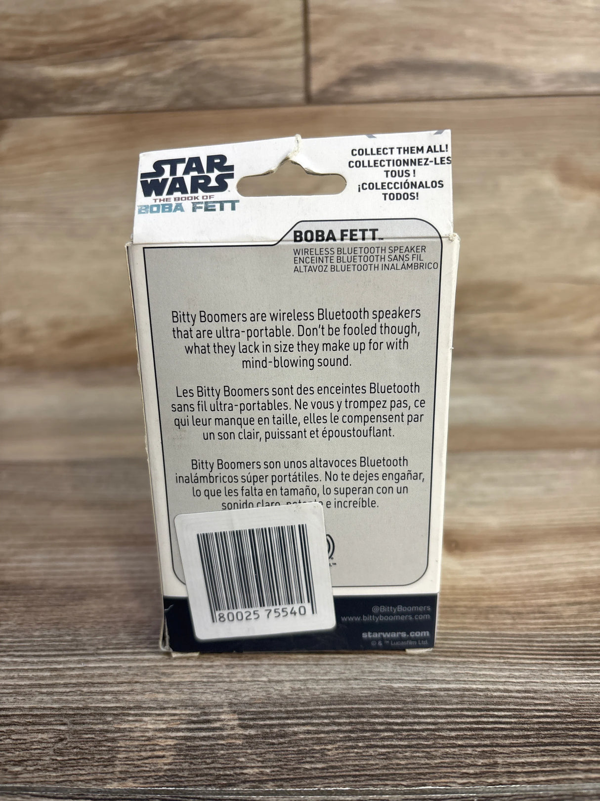 NEW Bitty Boomers Star Wars Boba Fett Mini Bluetooth Speaker
