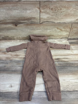 Carter's Waffle Knit Hooded Coverall Brown sz 12m