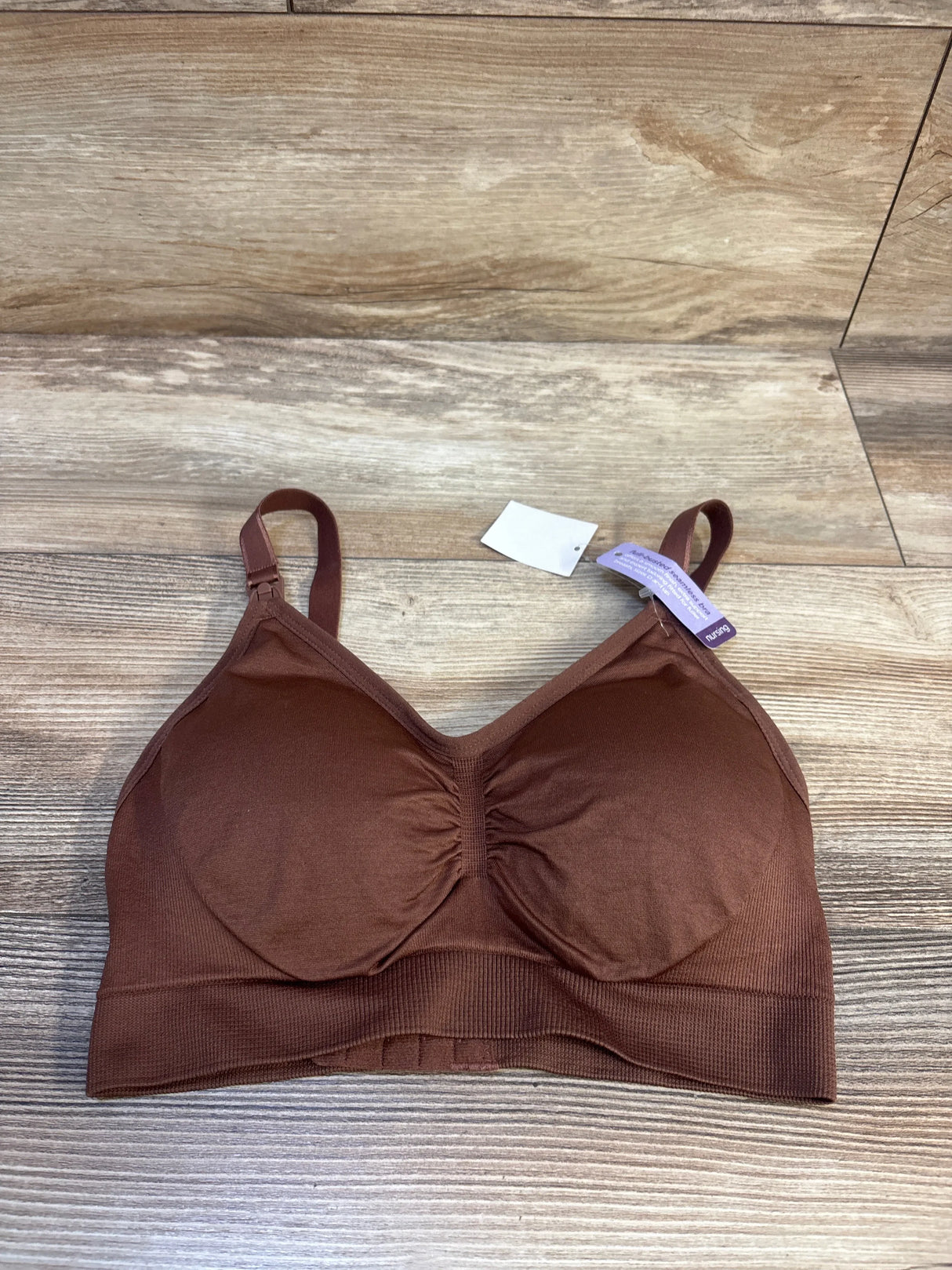 NEW Motherhood Seamless Nursing and Pumping Bra with Removable Pads Brown sz Small