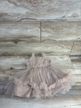 Shein Tulle Ruffle Dress Brown sz 12-18m