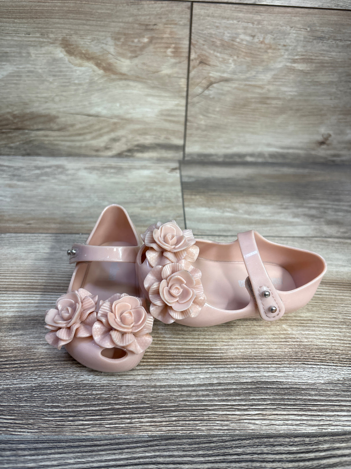 Mini Melissa Ultragirl Springtime Ballet Flats in Pearly Pink sz 5c
